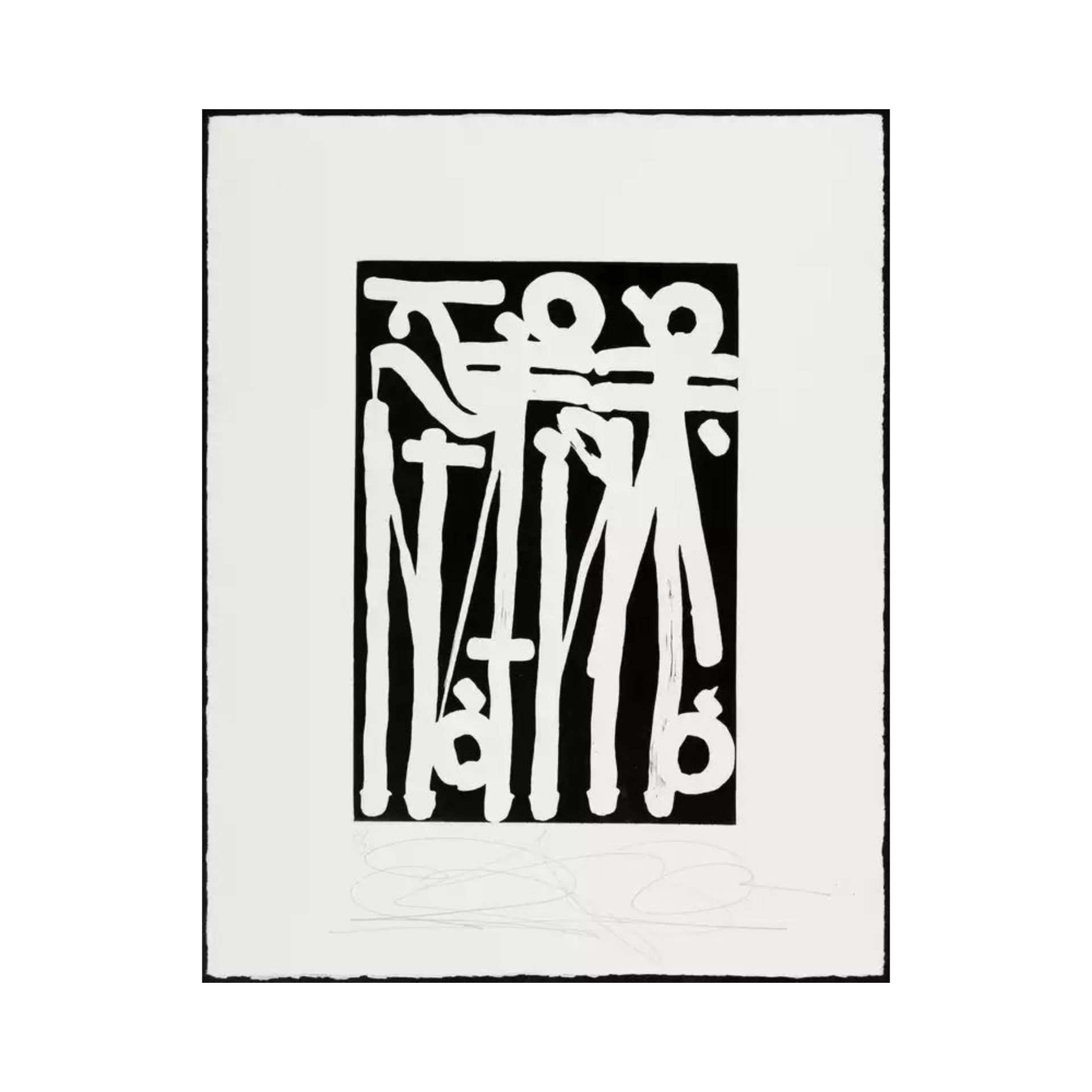 RETNA - Untitled (White on Black)