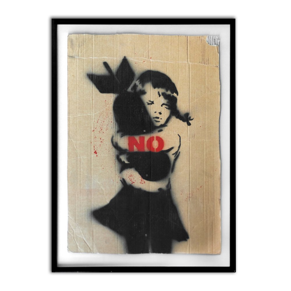 Bombgirl - Banksy  Artransfer : achat/revente d'Art Contemporain