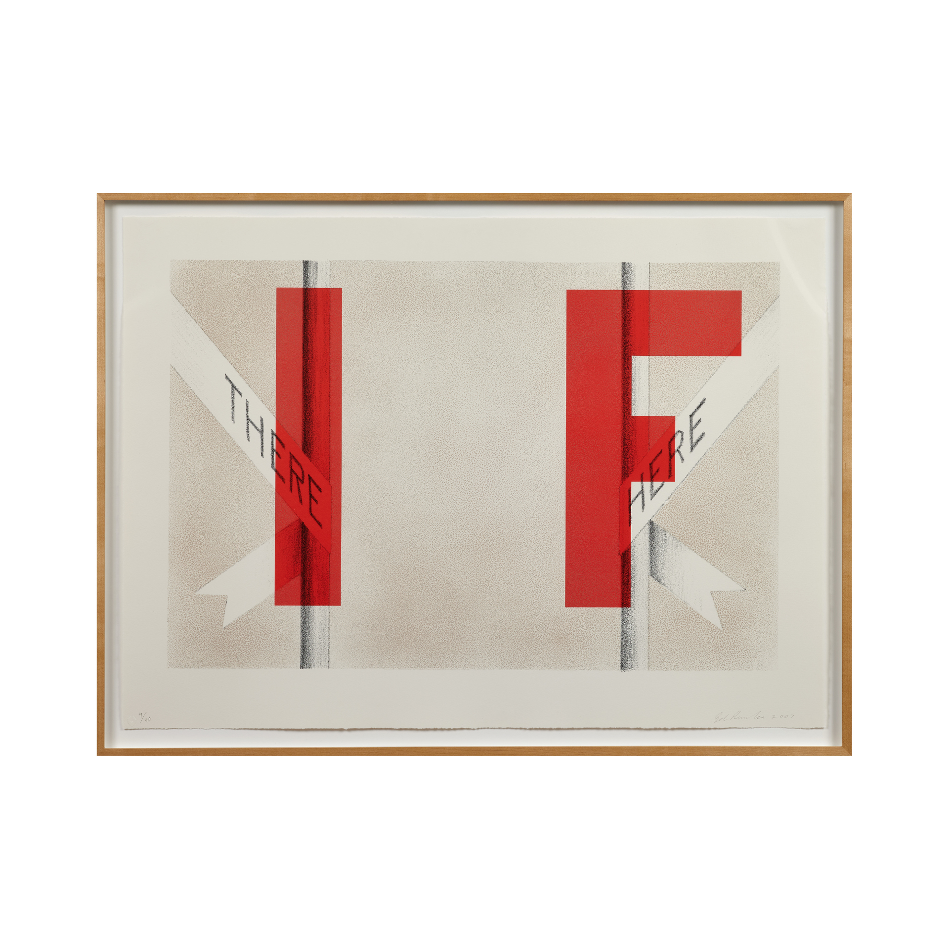 Ed Ruscha - There and Here (State 2)
