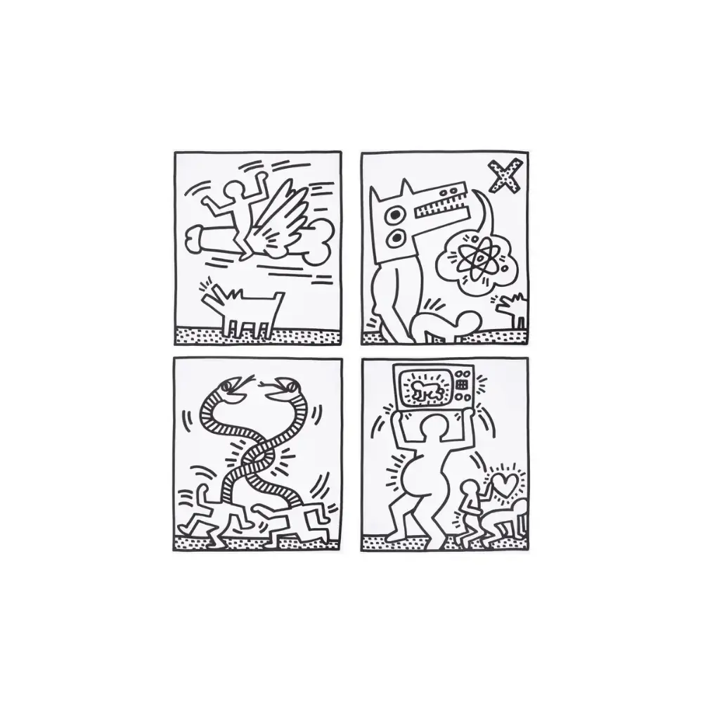 Keith Haring - Four works from the Lucio Amelio Suite