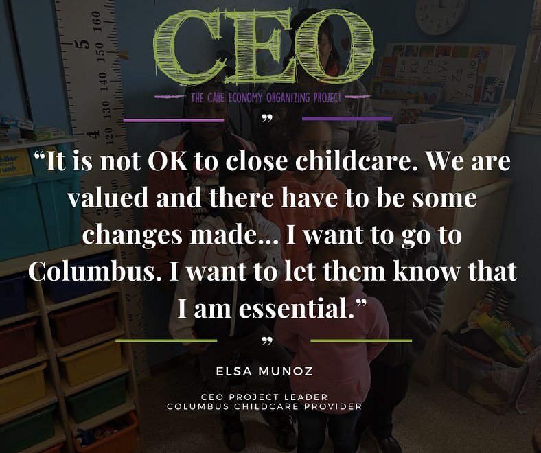 Today&rsquo;s the day CEO 👶🏽👧🏼🧒🏾👦🏿👶🏾

Elsa Munoz and other CEO childcare providers will speak at the statehouse today to push for childcare investment for the National Day Without Childcare.

Join us TODAY LIVE from 11 am - 12 pm as The CEO