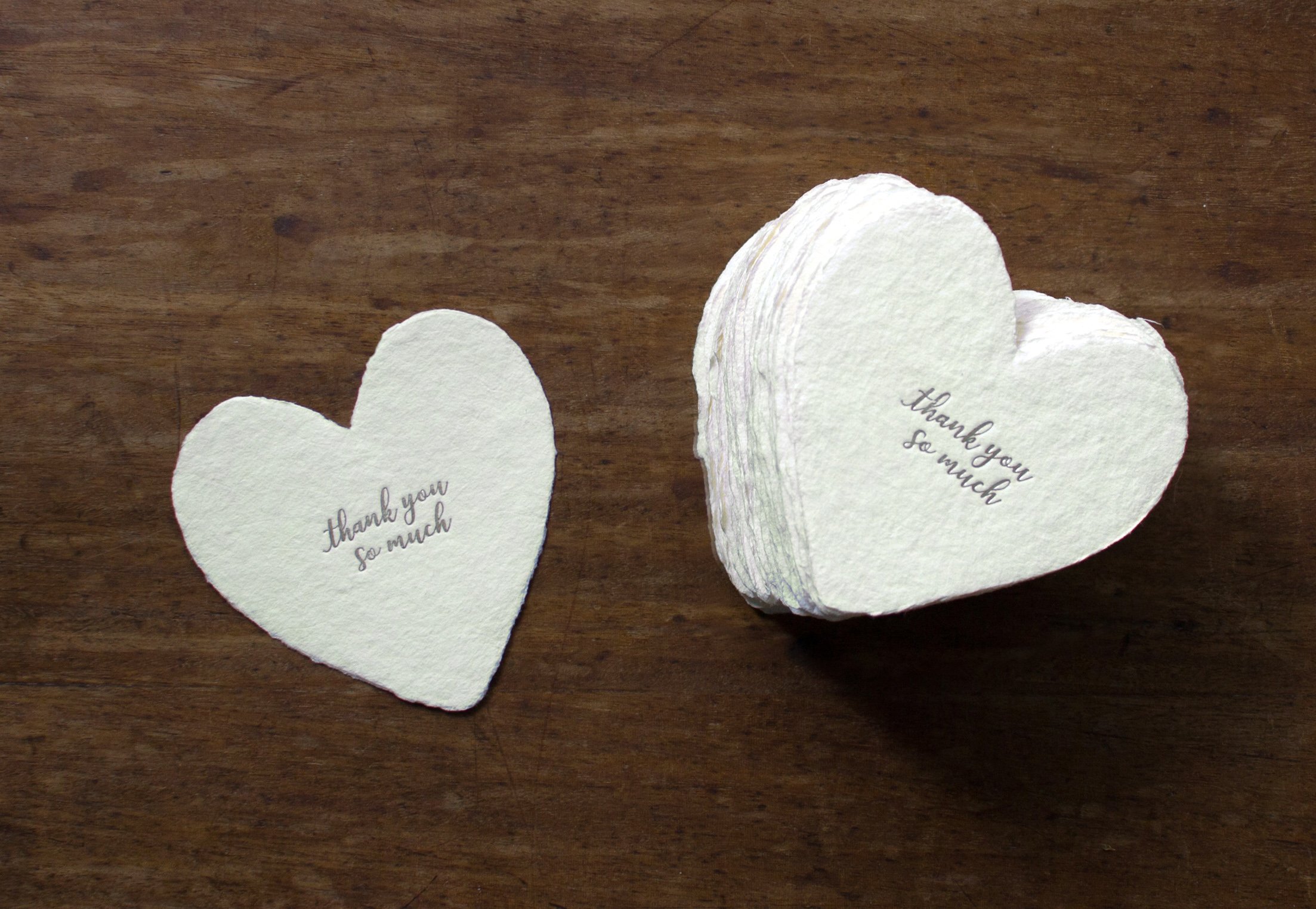 Petite White Handmade Paper Heart Enclosure — Oblation Papers & Press