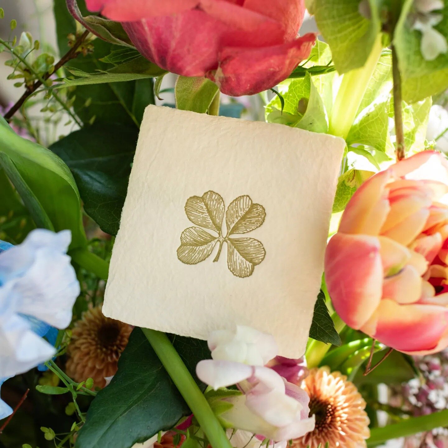 We wish everyone a fun and safe St. Patrick's Day! Our annual post with the fan favorite petite charm - the handmade paper enclosure with a letterpress printed clover 🍀🤞