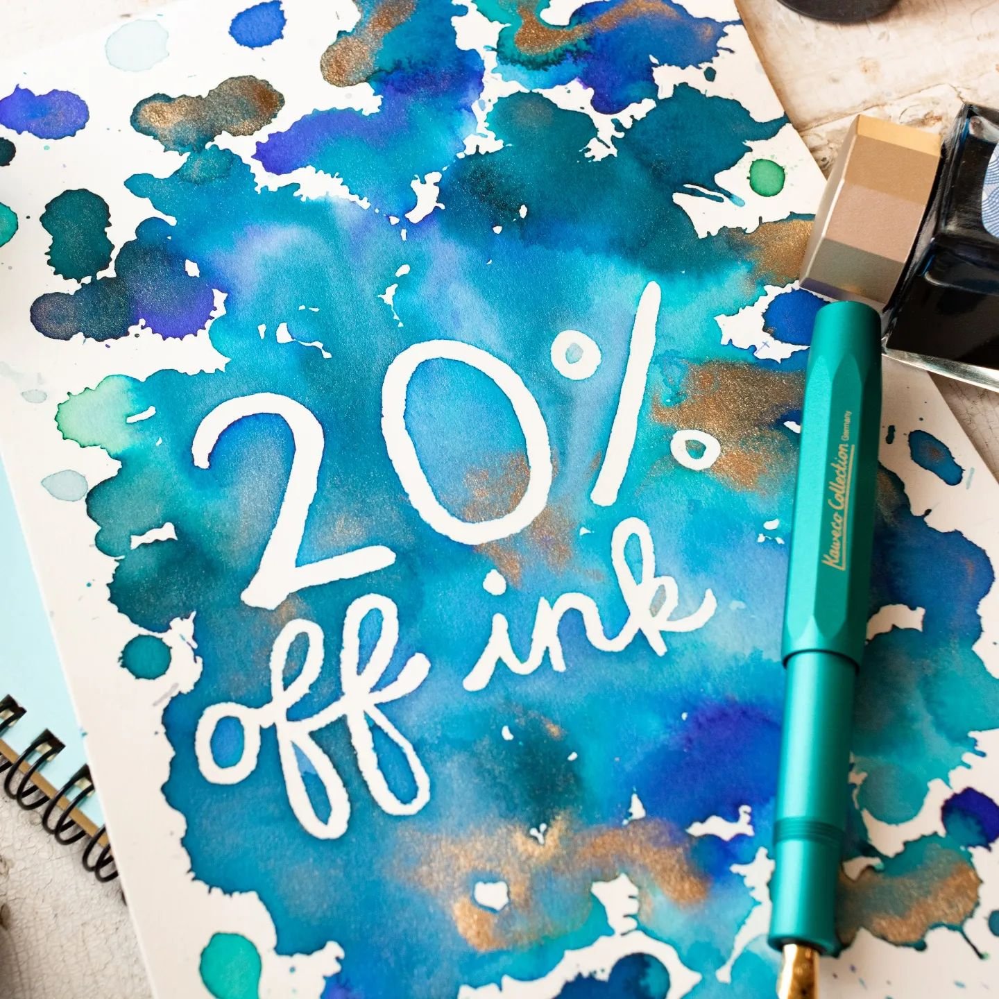Looking to add to your ink collection? All of our bottled fountain pen inks are 20% off until the end of the month! Browse our new swatchbook in our Pearl District store or shop our selections online. 💙💧
+
+
#oblationpapers #fountainpenink #fountai
