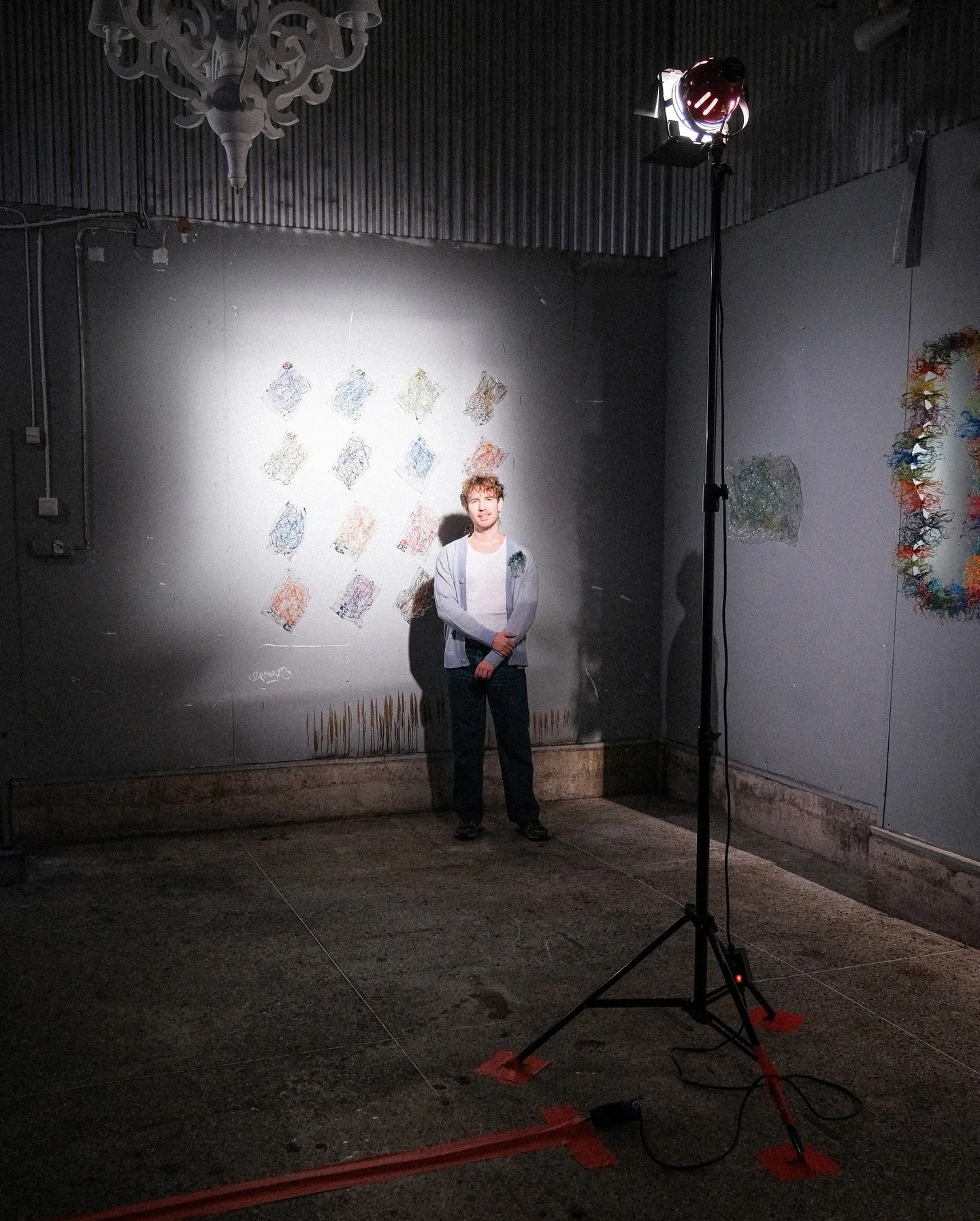 Had the honor of doing my first lighting design job for my dear friend and incredibly talented artist @eriksamsson, who&rsquo;s presenting his exhibition &lsquo;Before It Sets&rsquo; at Slaktkyrkan in Stockholm. ✨

Thank you @palmaxel and @danielnorb