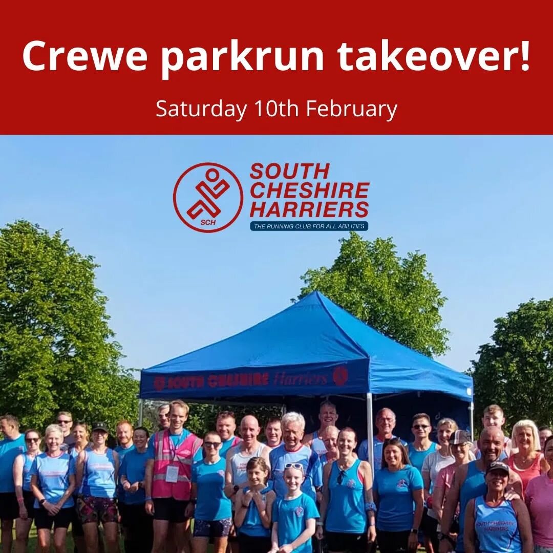 Hi everyone 👋 this Saturday we will be doing a #parkruntakeover at #creweparkrun and we'd love to see you there 💙 

If you are thinking about joining a run club but are unsure or you have any questions then pop by our tent on Saturday and speak to 
