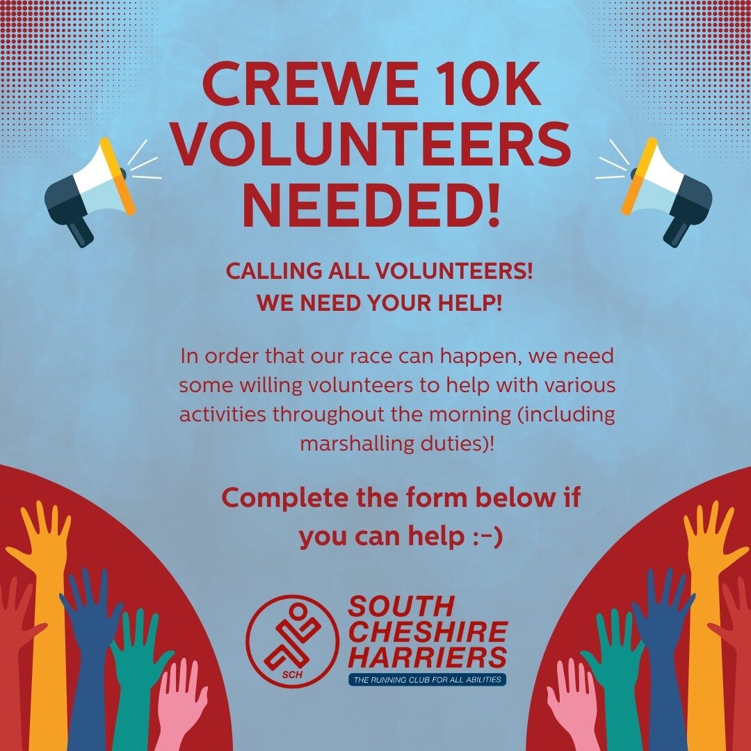 6 weeks this very Sunday not only will it be Easter Sunday, but it will also be time for our very own Crewe 10k race, which if you didn't know is arranged by our very own club. 

This annual event yet again forms part of the North Staffs Road Runners