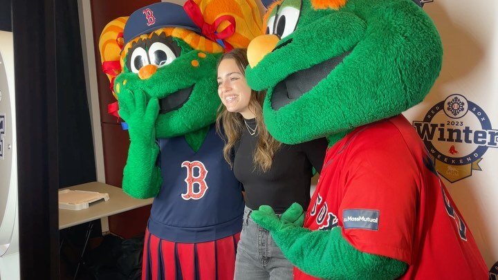 Custom Booth, Backdrop, and&hellip;Wally and Tessie the Green Monsters for the Red Sox!