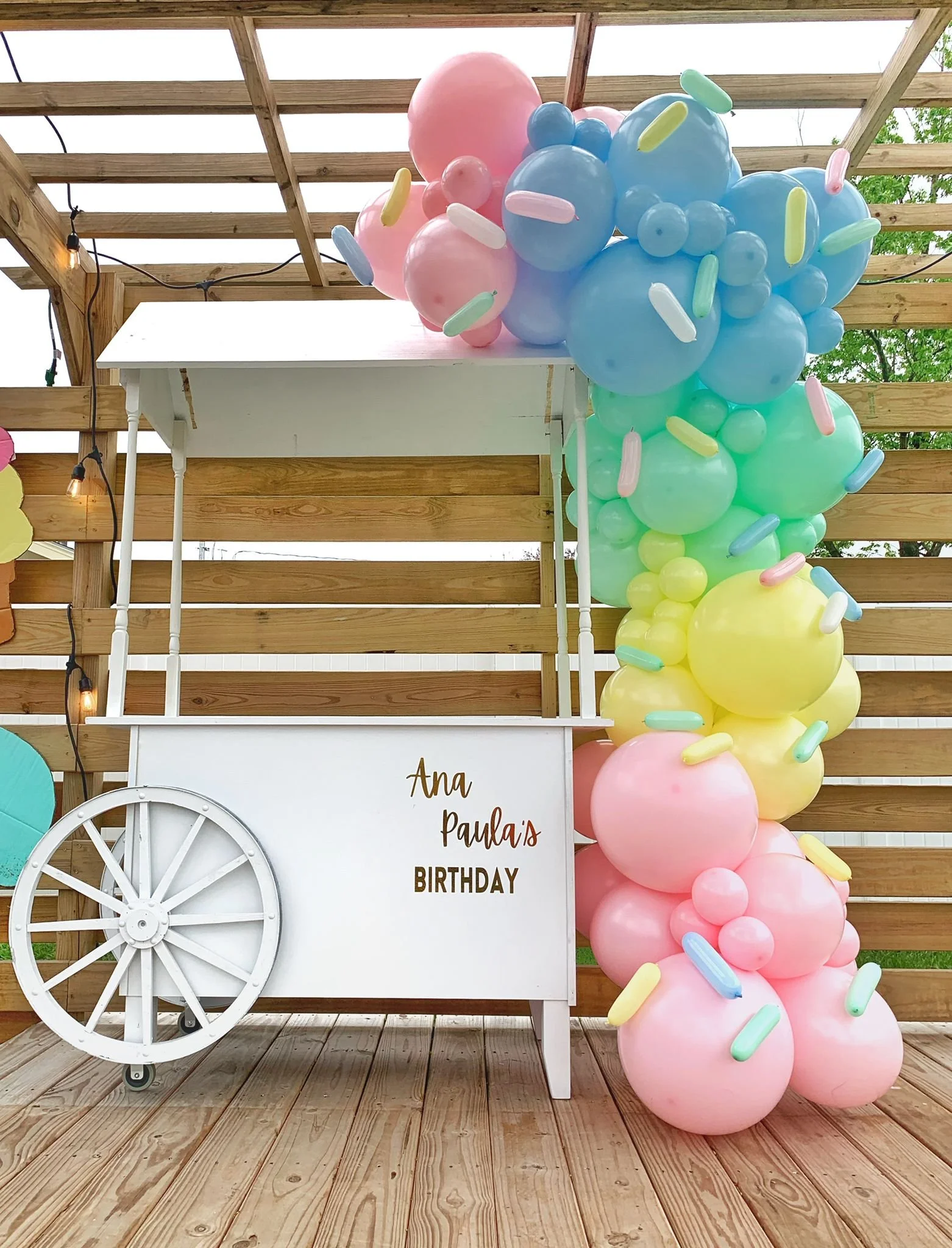 Candyland Birthday decoration with Candy Cart Rental