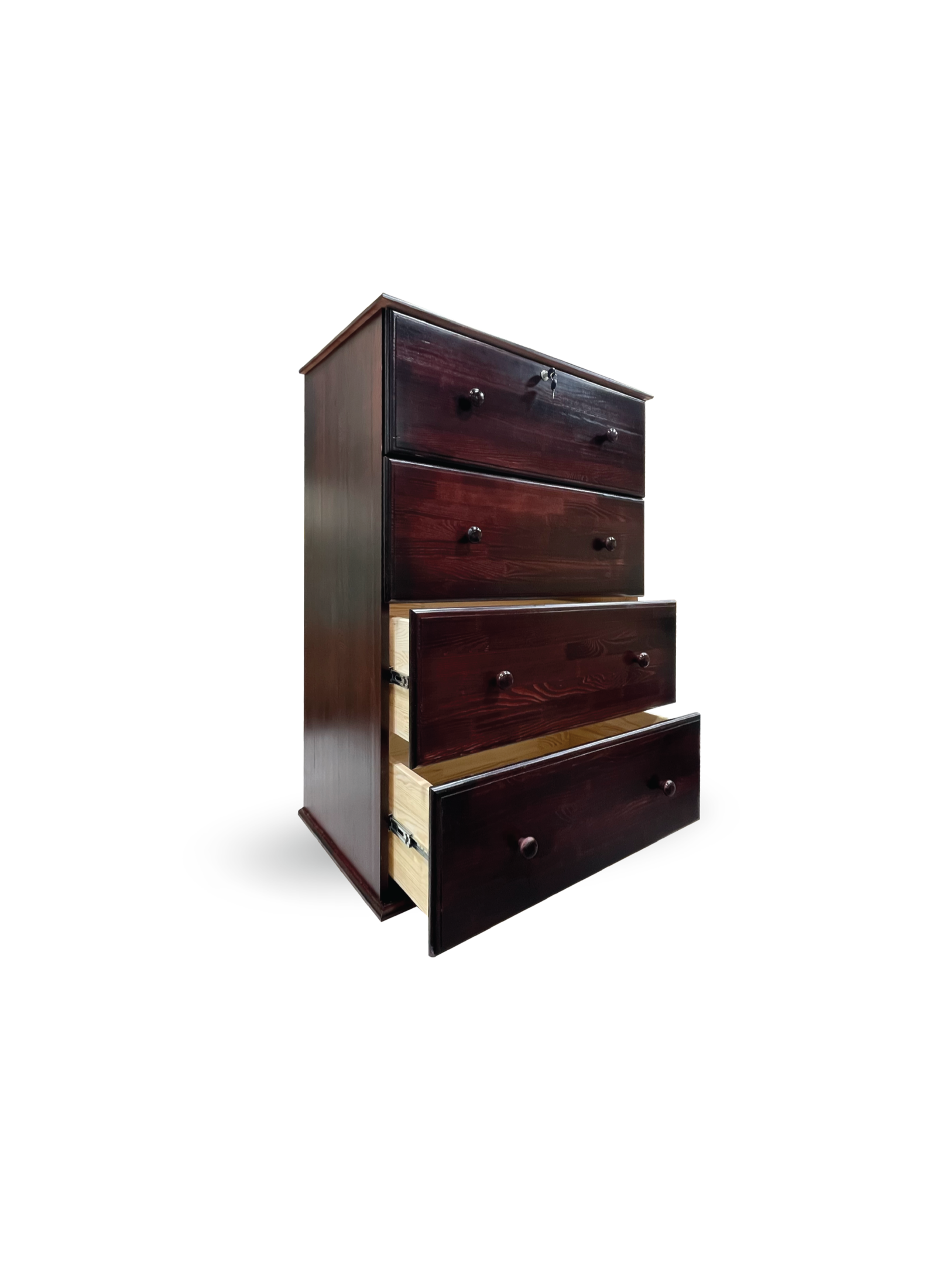 Jumbo Solid Wood 4 Drawer Chest - Solid Wood Collection