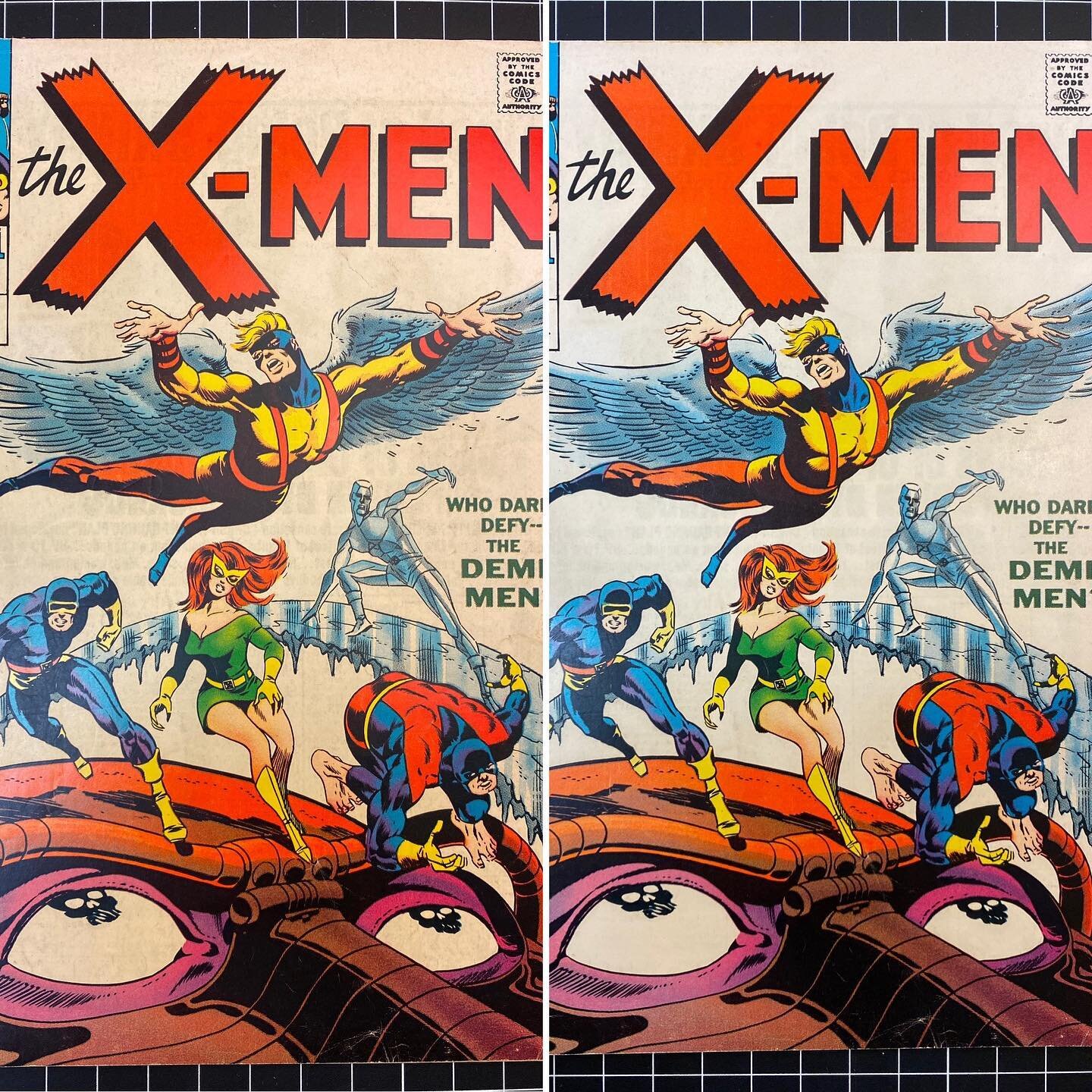 Steranko X-Men goodness crisply pops from the page via #comicpressing &amp; #comiccleaning. Upgrade your #comicbooks #comiccollection or #comicinventory with @comic_presser, first book FREE thru Aug 31. Link in bio, discount codes on site. Follow us 