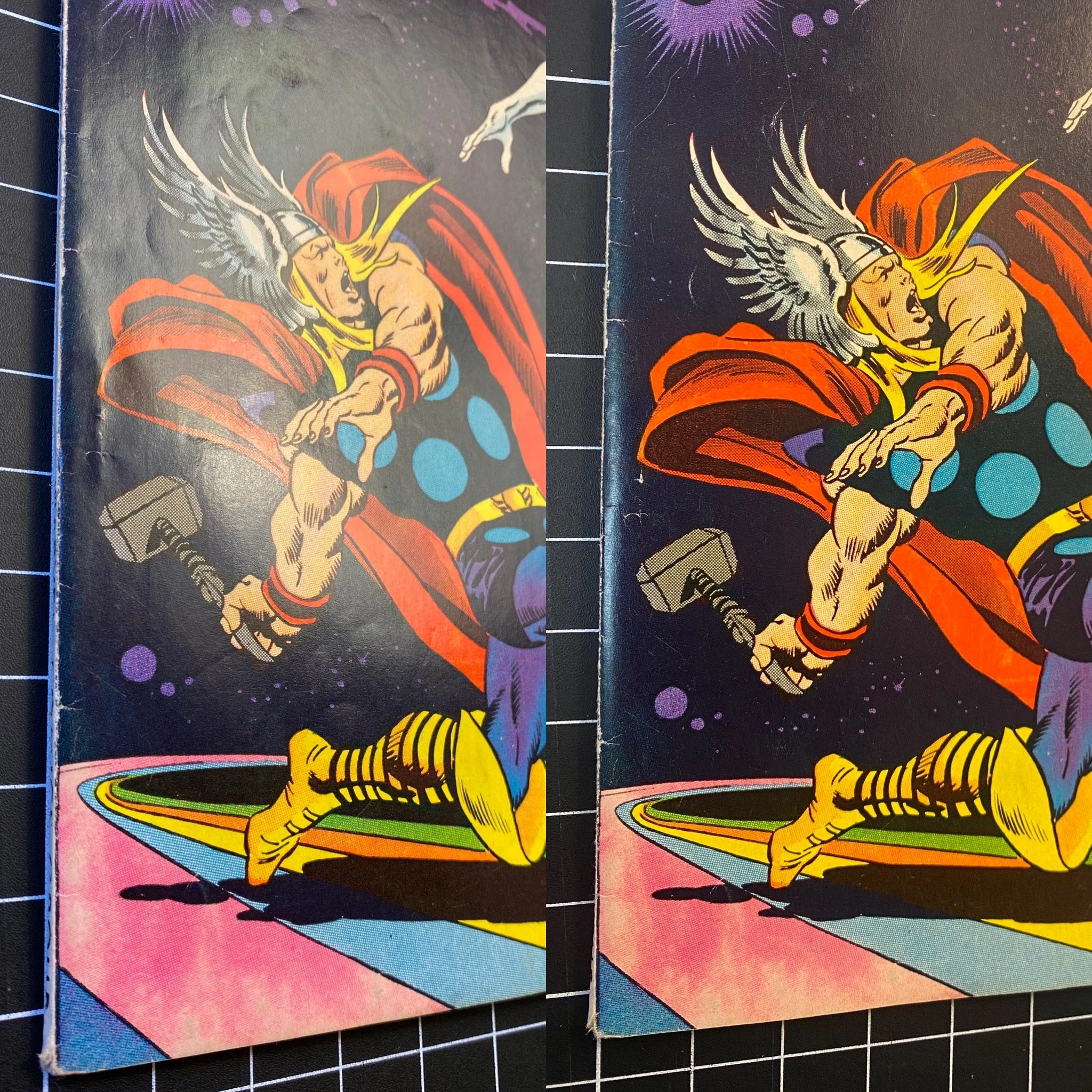 Comic book page whitening, stain removal, foxing removal, tanning ...