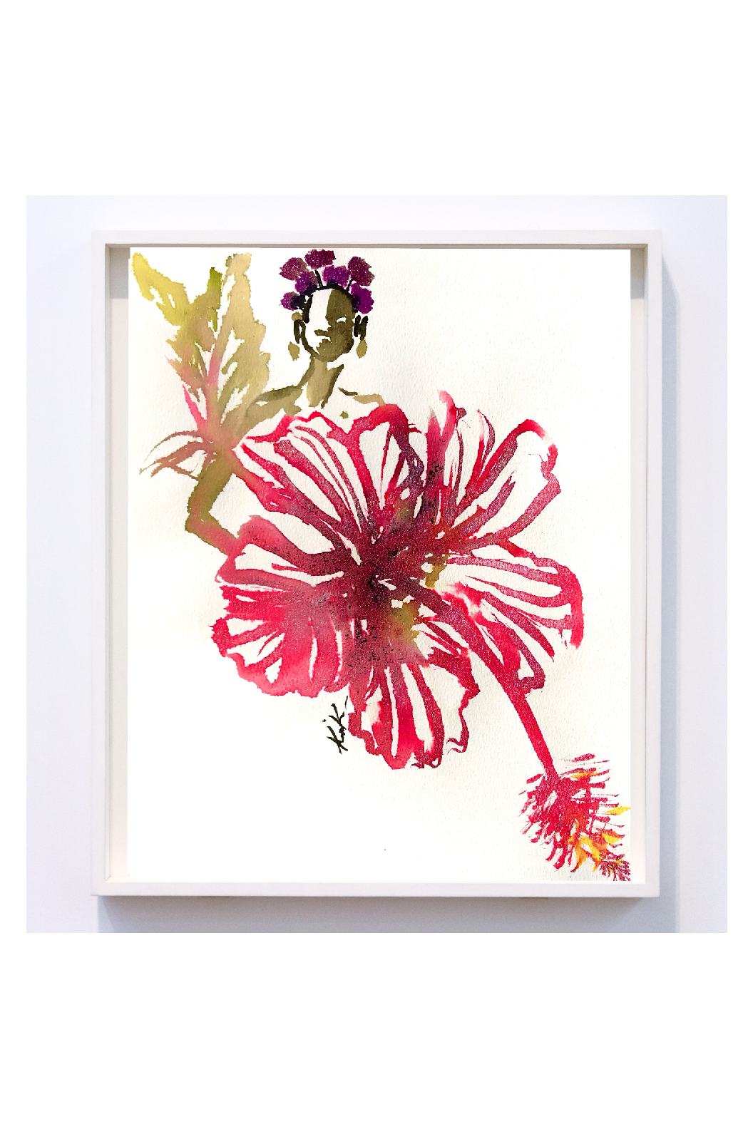 hibiscusoriginalpainting. 9 x 12.kriskeys.PNG