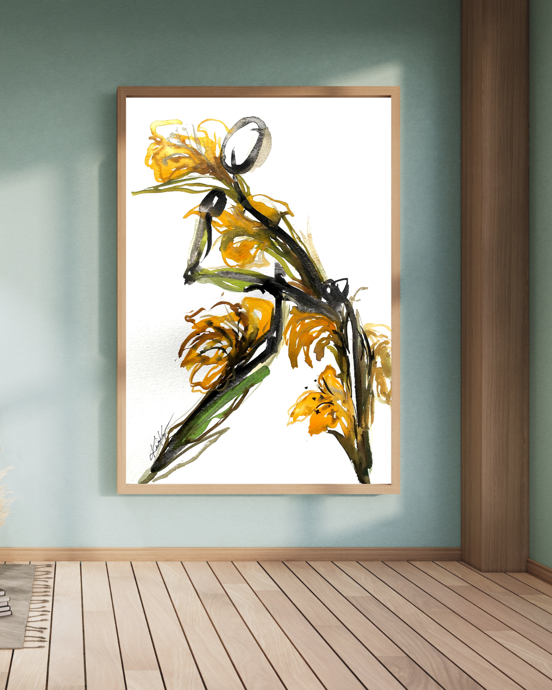Gladiolus Three Original Painting
