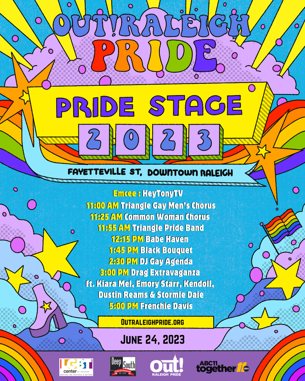 Entertainment Schedule — Out! Raleigh Pride