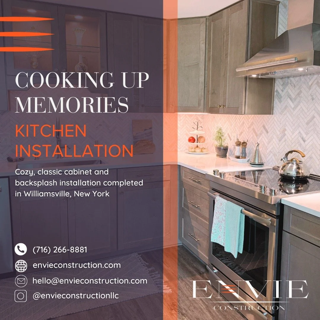 We love a cozy, family gathering space! This beauty was completed by our team just last year.

Envie Construction specializes in interior remodeling, general construction and custom carpentry. We work with your designer and material vendors! Or, we c