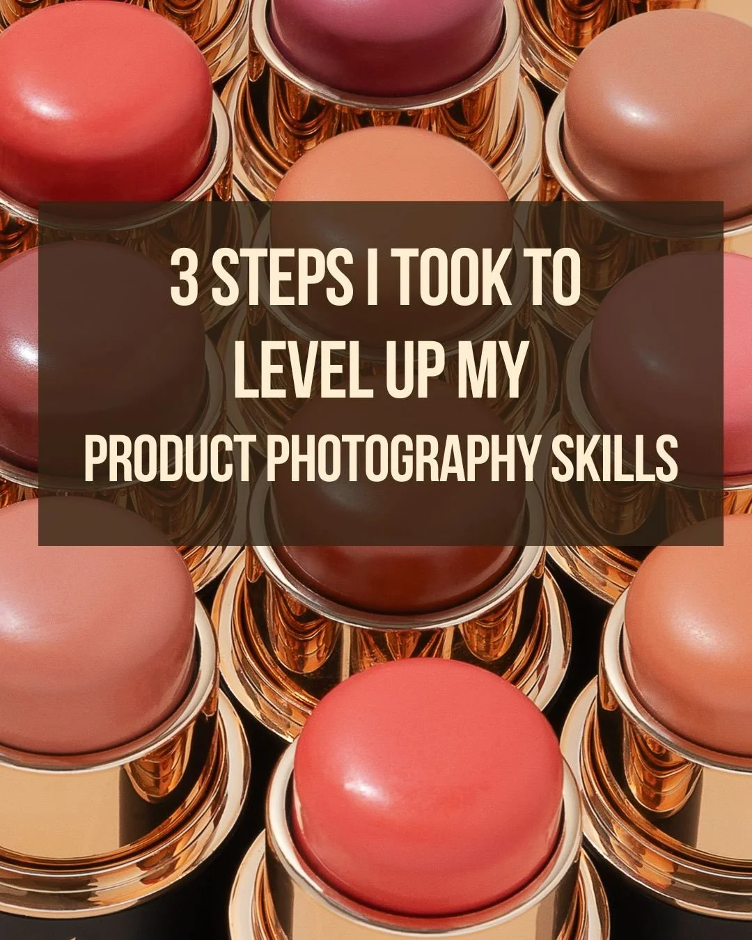 This is how you level your Product Photographer in 3 steps ⬇️

✨Learn to use Studio Lights

The key to great products photography is lighting! Invest in studio lights. This will level up your images completely! 

You can use natural light but the pro