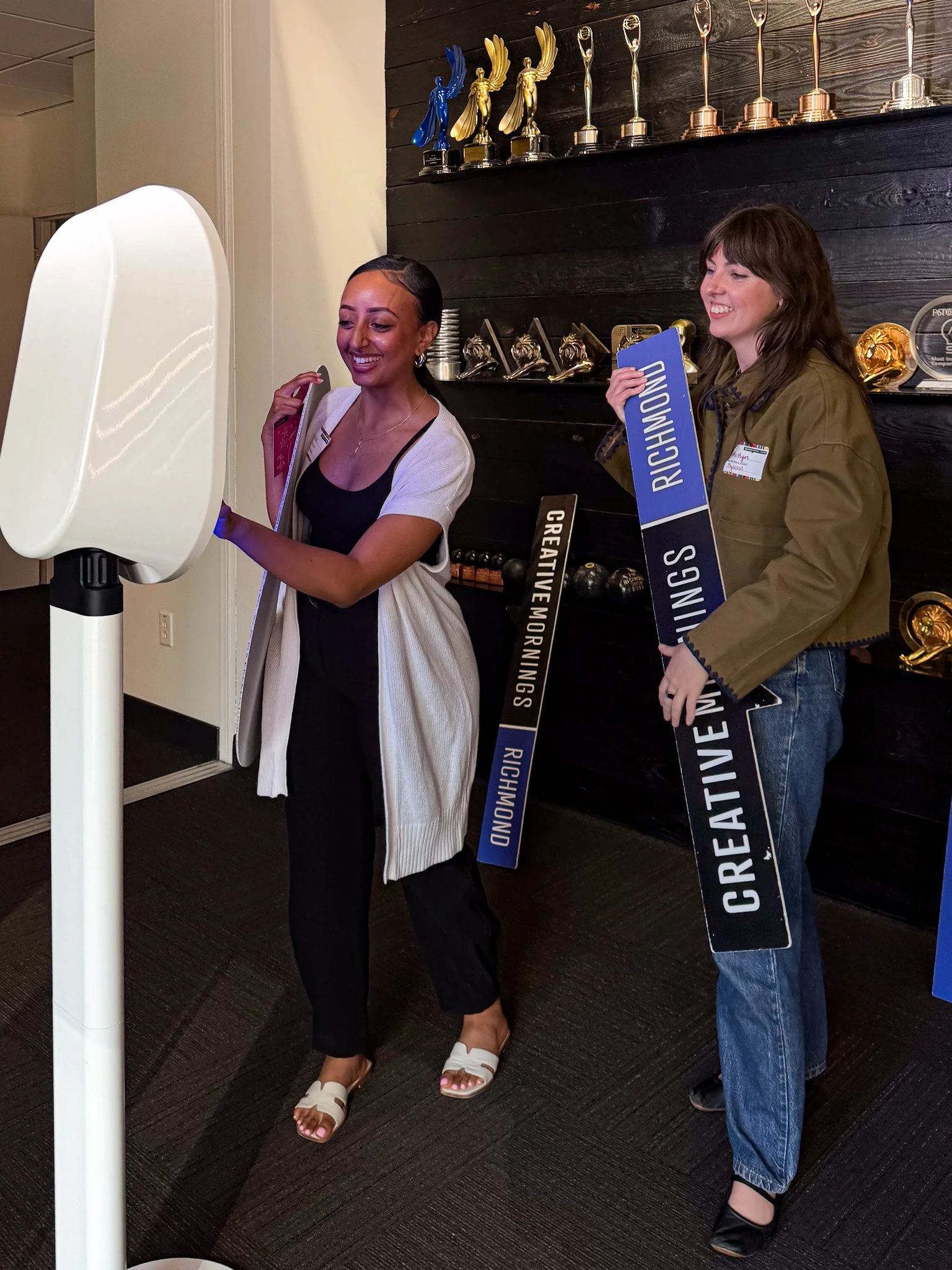 Guests enjoying the digital photo booth