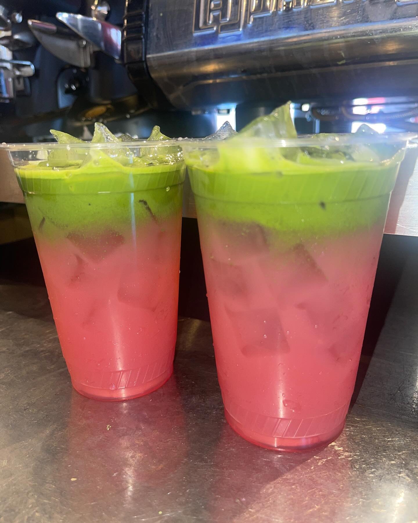 Two matcha lemonades, because one just isn&rsquo;t enough. 🍵🍵
Photo credit to @brittlebonesil 
#kribicoffeeforestpark #matchalover #matchaaddict #smallbuisness #blackownedbusinesses