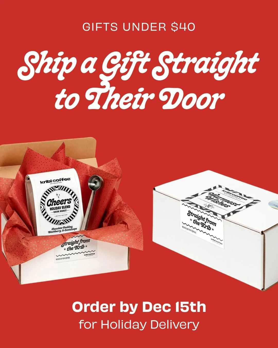 Give them a gift they will love. 🎁 Our Cheers Holiday Blend gift box is ready to go and ships straight to their door.

Order by Dec. 15 for holiday delivery! ☕✨

Air-roasted. Never bitter. Once tasted, never forgotten.