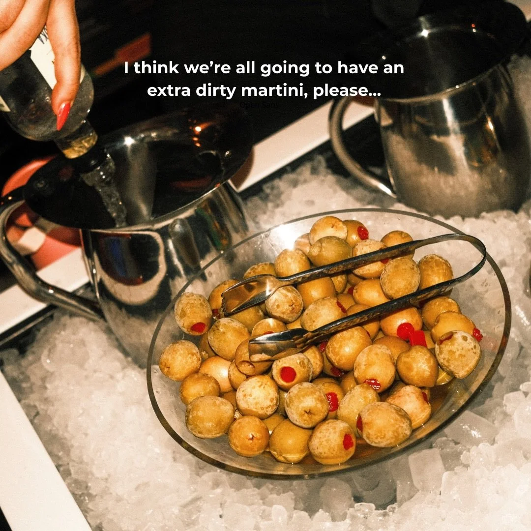 one of the fan favorites from last week&rsquo;s event: our martini bar

from endless fixings to a custom ice sculpture, every detail was designed to impress &mdash; visually and in every perfectly chilled pour 🫒✨ 

call us to book your next event!