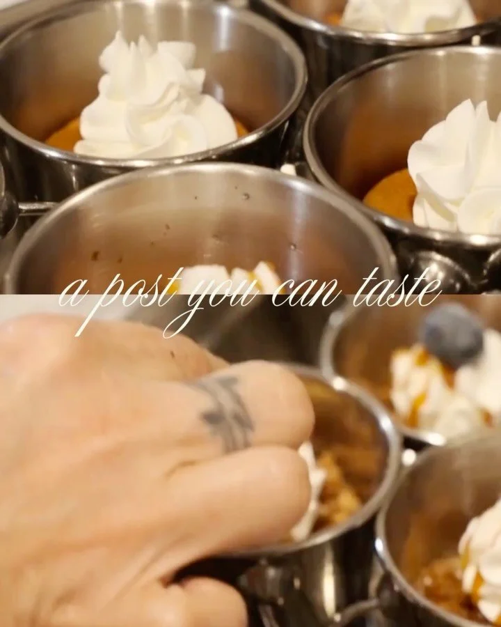 warm cinnamon apples, golden buttery crumble, silky caramel drizzle that slowly melts into fluffy dollops of whipped cream

she&rsquo;s soft, she&rsquo;s cozy, she&rsquo;s the moment - she&rsquo;s what you need at your next event 🍨