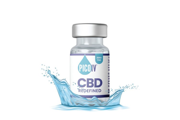 Manufacturer-supplied PICO IV broad-spectrum 5 mL vial illustration; label and lot verification required
