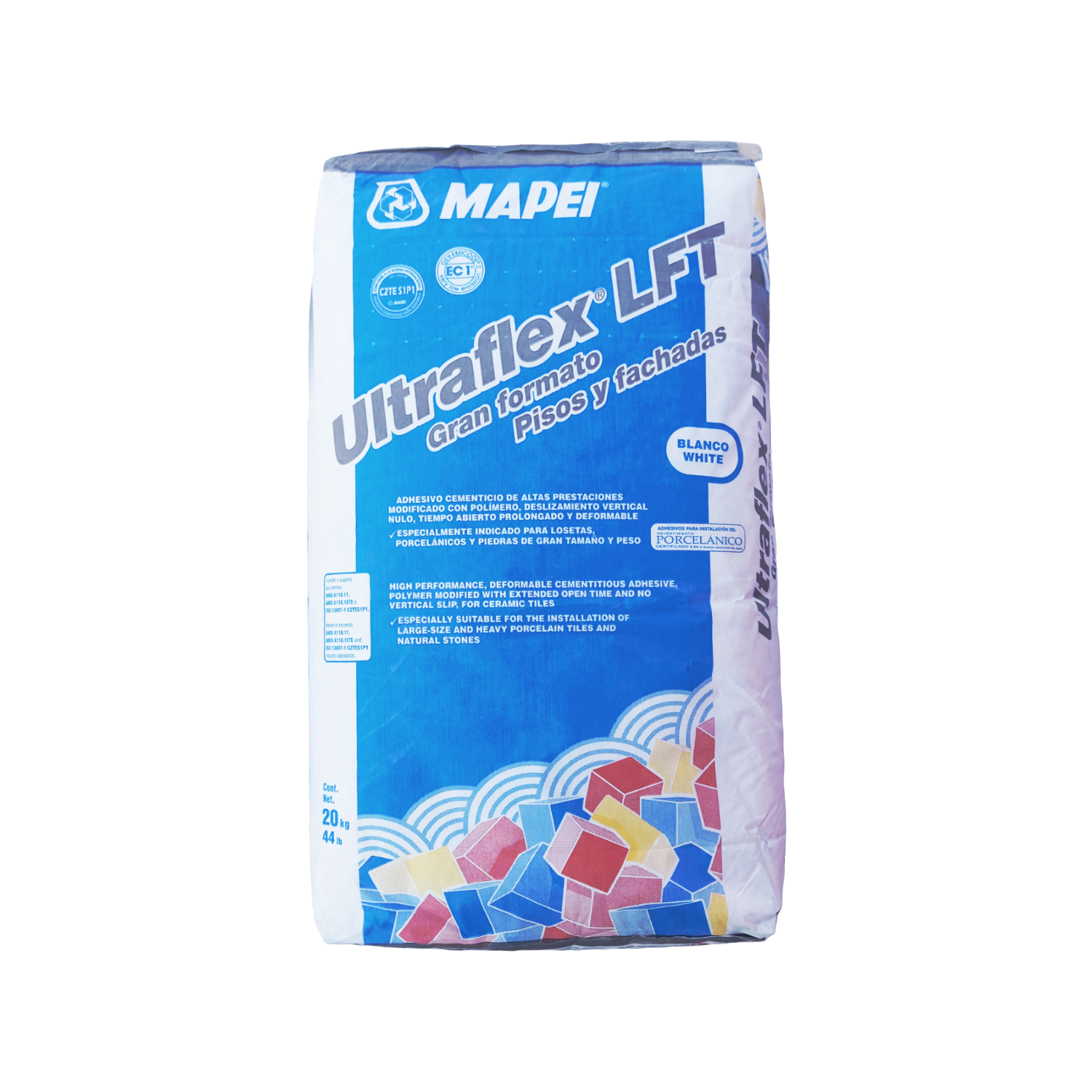 Pegamento Blanco Flexible Bls. 25 kg Mapei Ultraflex LFT