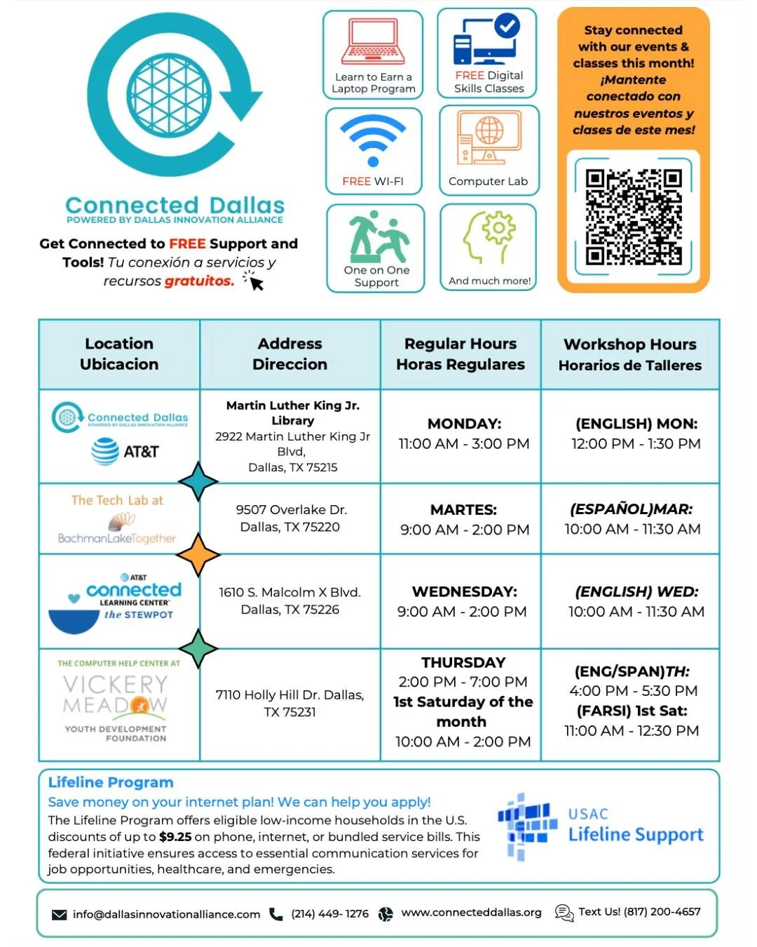 THIS OCTOBER 💻📱Boost your digital skills at the Bachman Lake Together Family Center with @Dallassmartcity! 
&ndash;&ndash;&ndash;&ndash;
ESTE OCTUBRE 💻📱&iexcl;Mejora sus habilidades digitales en el Centro Familiar Bachman Lake Together con @Dalla