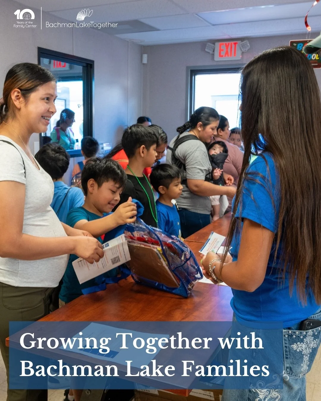 Growing together with Bachman Lake families. 💙

For 10 years, the Family Center has welcomed over 1,000 families and connected them to 50+ partners, workshops, events, and resources, building the stable foundation children need to learn and grow. To