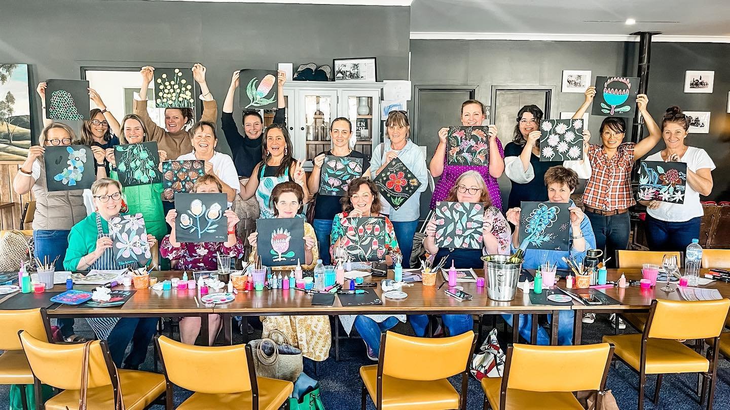 I had the joy of meeting and teaching all these amazing women who came together from all over Country NSW to connect over culture and art and celebrate remote communities!