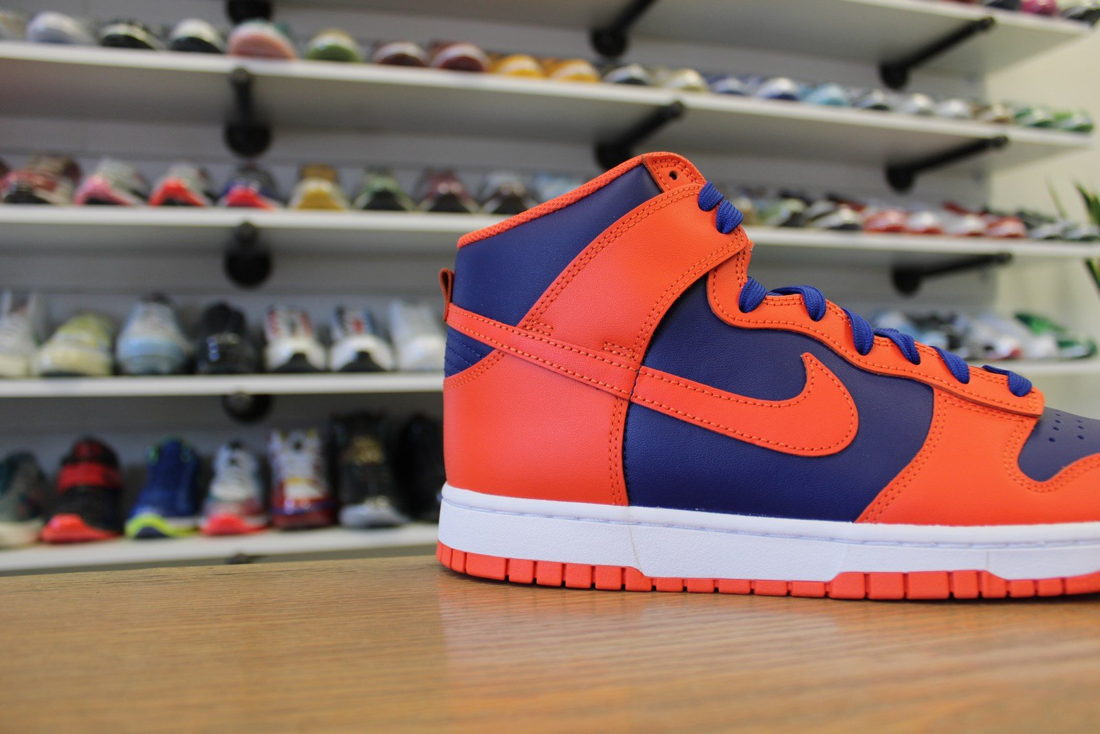 Nike Dunk High Knicks Orange Blue Shoes 