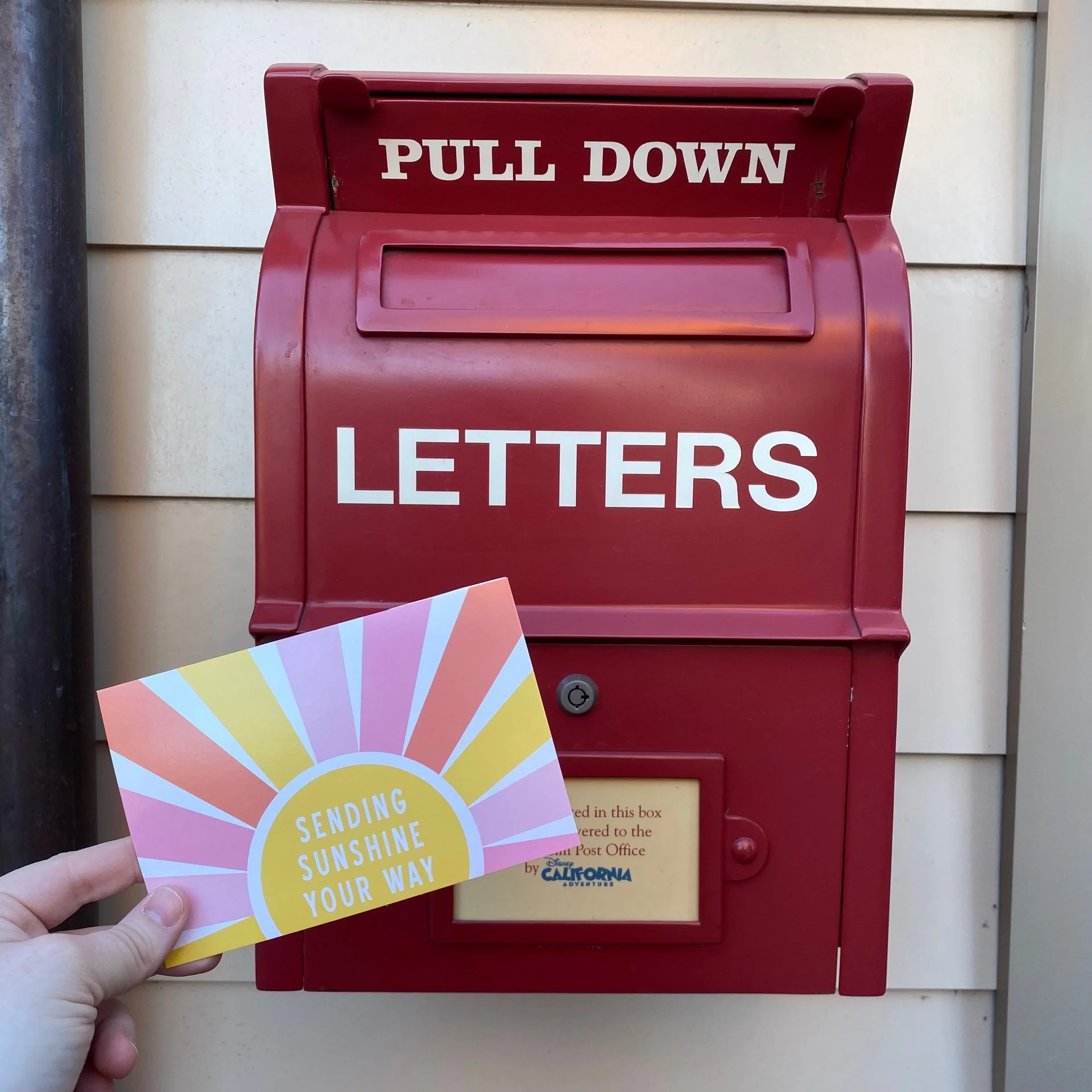 Sunshine Mail sent out from Pixar Pier.