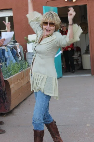 Mickey Crocker strutting an Upcycle jacket.