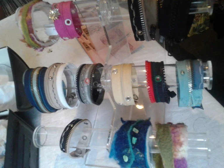 UpCycle zipper bracelets and necklaces.