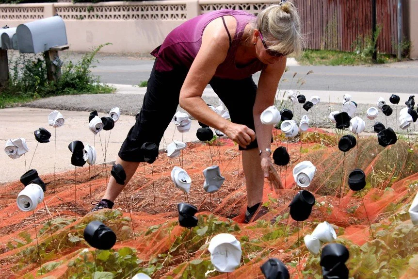 Patti picks and plays.