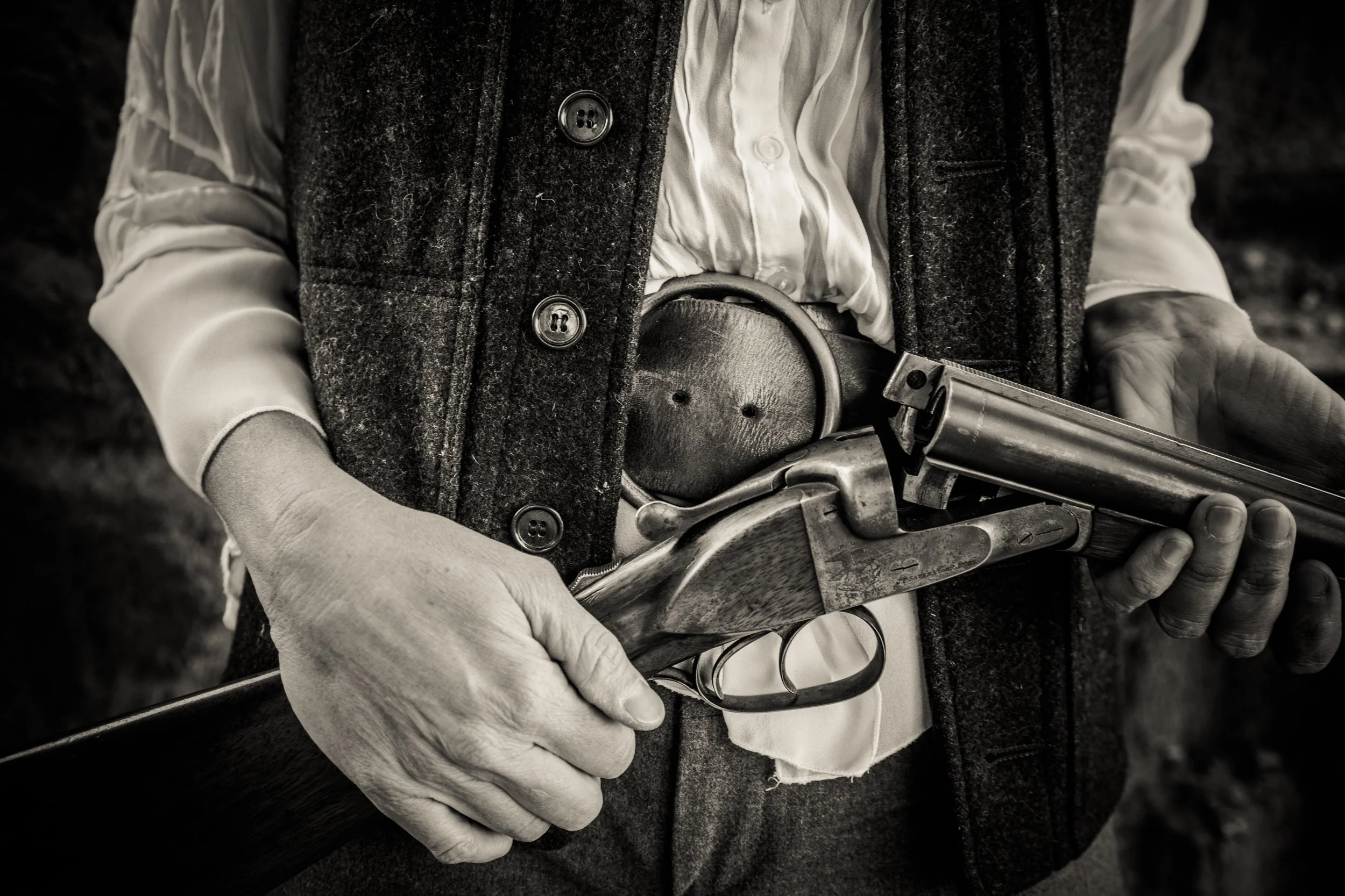 Sauer shotgun. Filson vest.
photo by Anne Staveley.