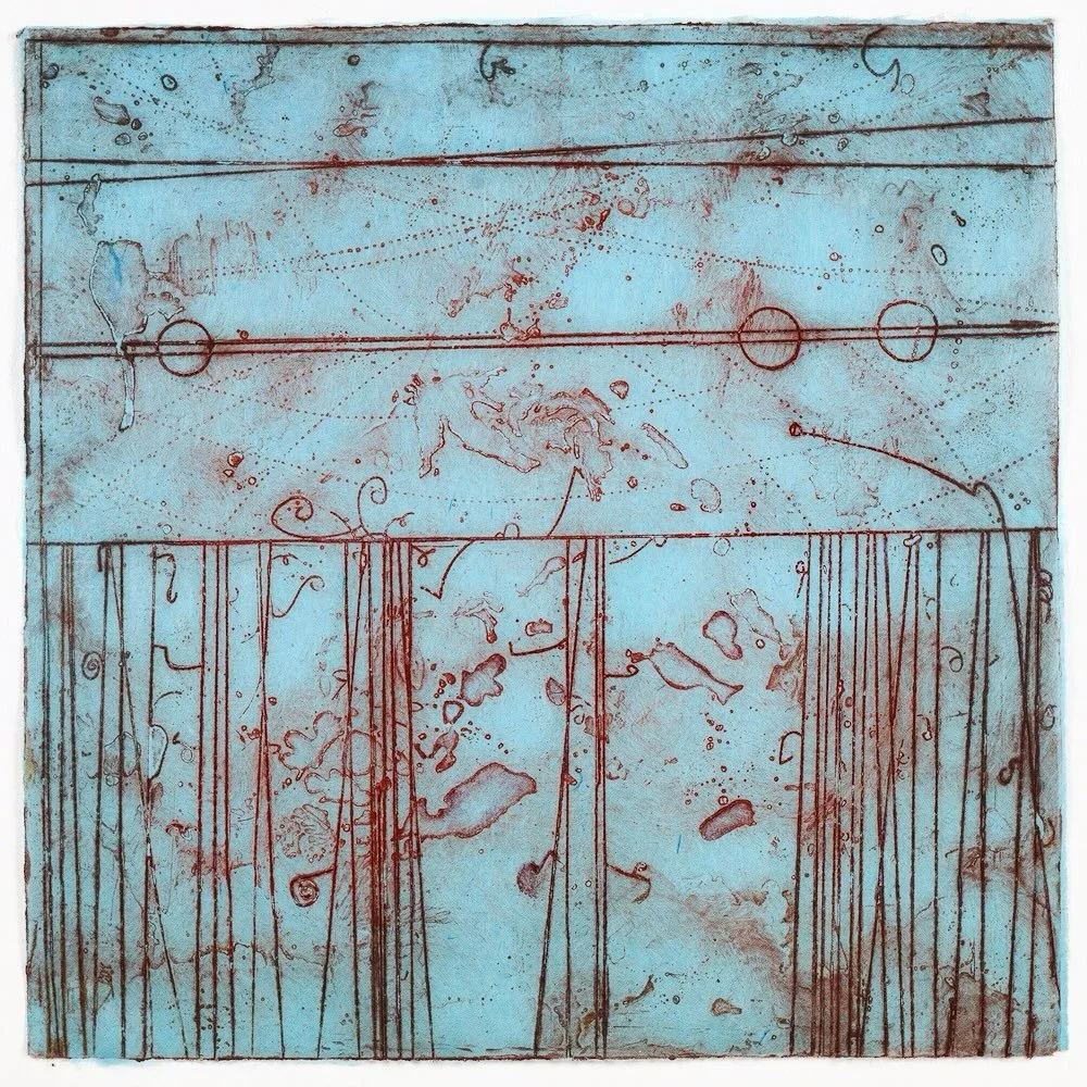 .
A couple from a new print edition I&rsquo;m doing alongside several paintings in progress.

&ldquo;Underworlds 1 &amp; 2&rdquo;
wax collagraph mono prints 
on dyed Hanji paper
12&rdquo; x 12&rdquo;
Photo: @rebekah_johnson 

The titles represent Plu