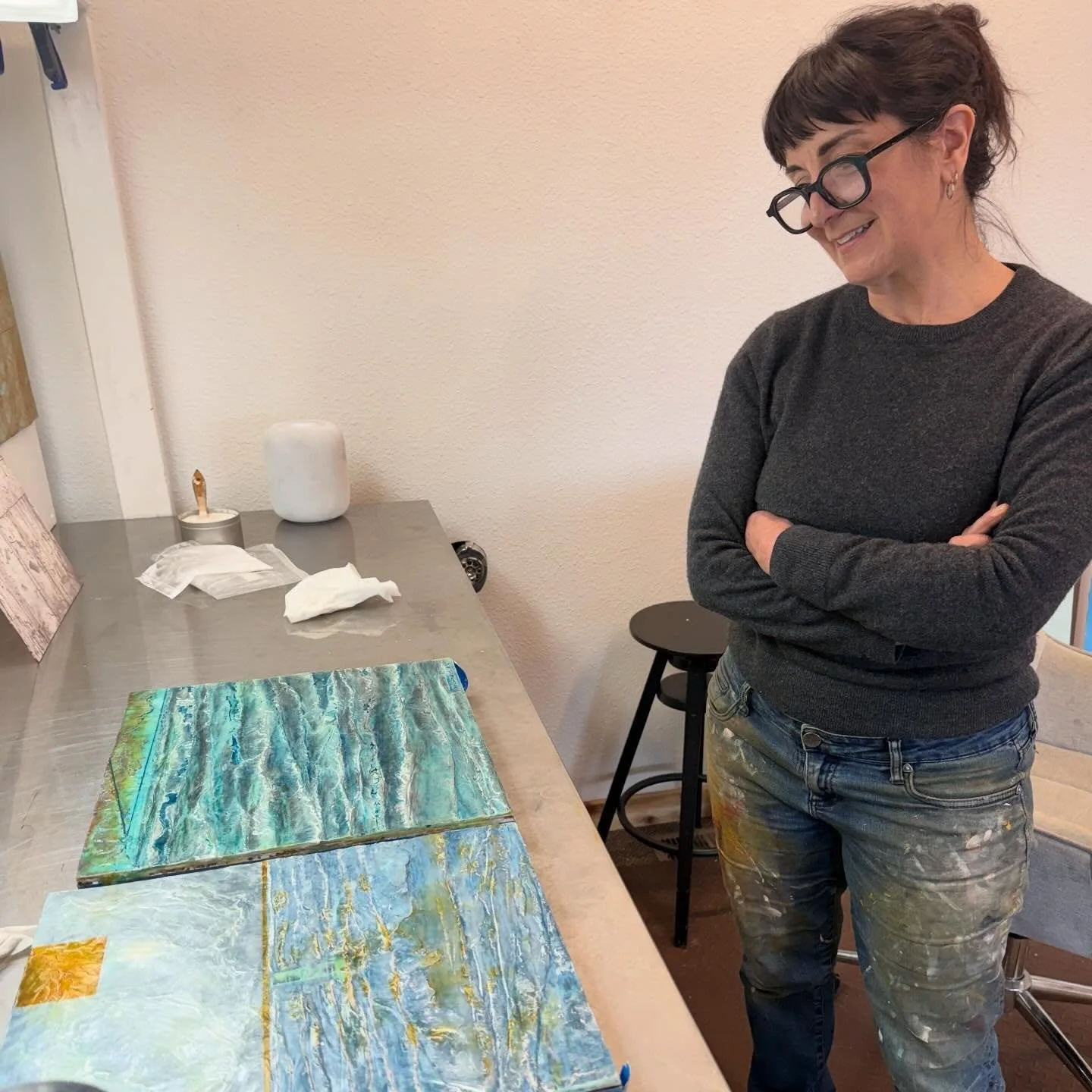 .
Finishing up some smaller studies for some bigger things. New blog coming soon. 
.
#encausticpainting 
#newwork 
#artwork 
#elisewagnerstudio 
#inthestudio