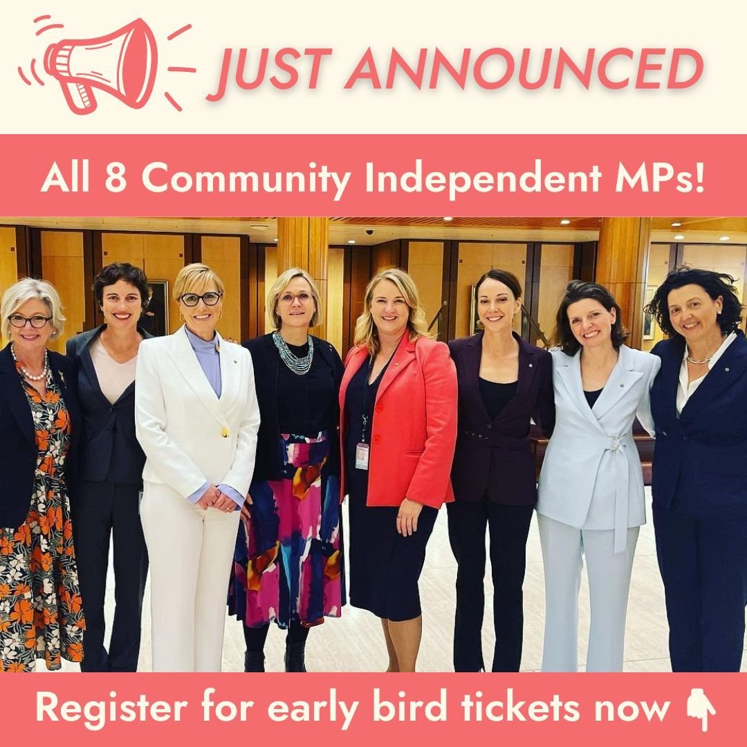 Don't miss all 8 Community Independent MPs at the People Powered Politics Convention - online 21-22 June. Be quick for early bird tickets. Link in bio.
#Auspol #PeoplePoweredPolitics
