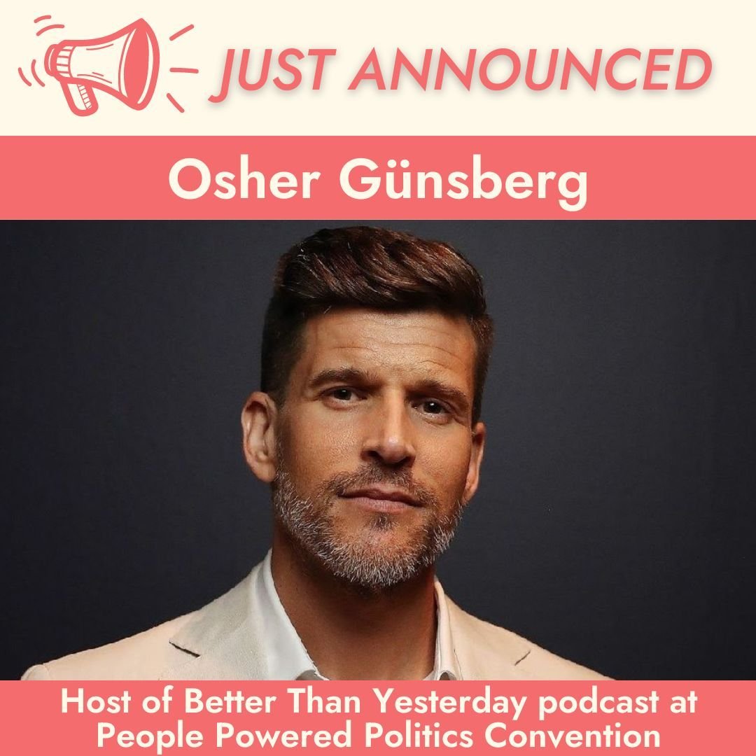 Join us and Osher G&uuml;nsberg, host of Better Than Yesterday, for #PeoplePoweredPolitics - harnessing the power of communities to create a better Australia. See link in bio for dets and early bird tix @osher_gunsberg #Auspol #betterthanyesterday #B