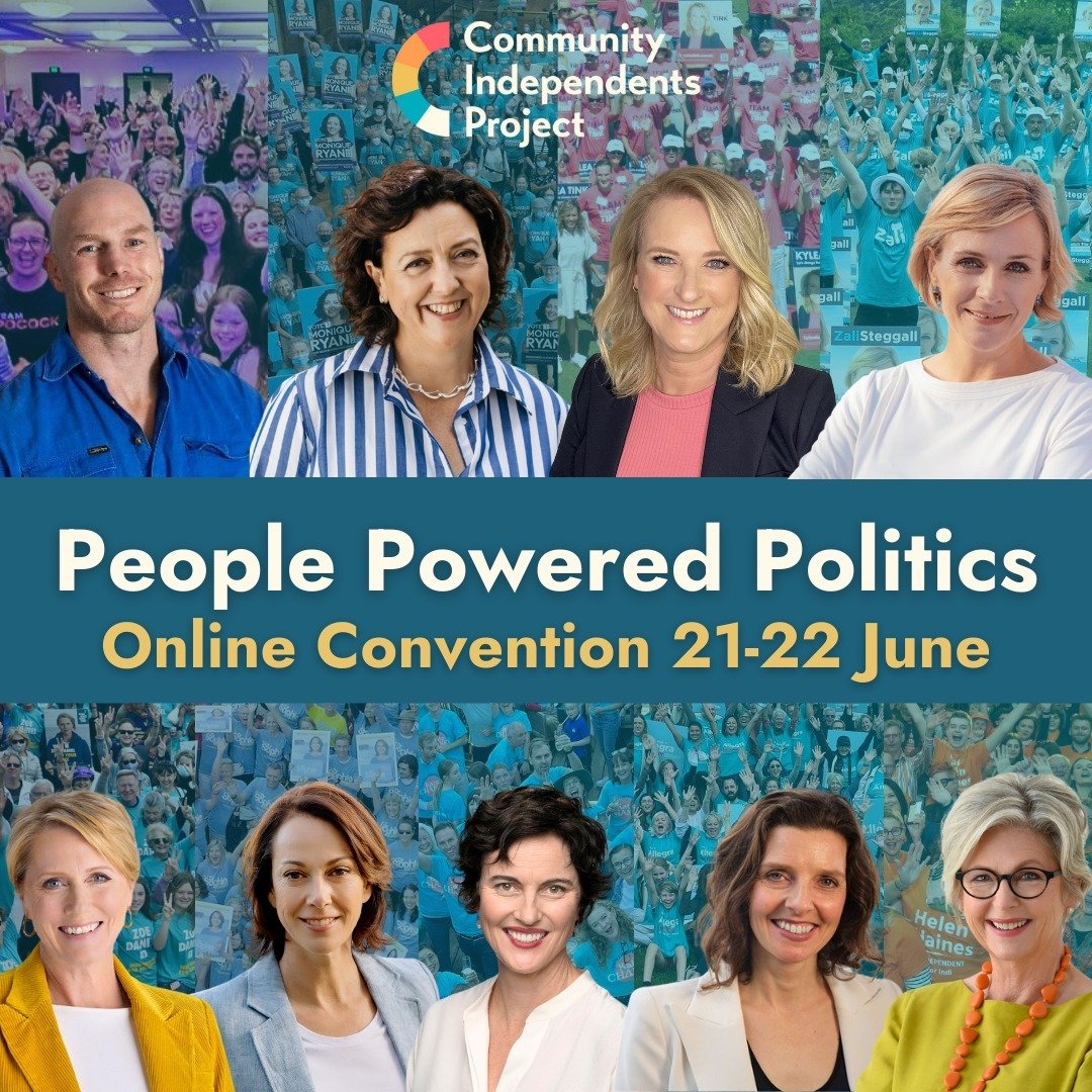 Be part of #PeoplePoweredPolitics!
Register now, $45 Early Bird tix, CIP&rsquo;s online Convention including every MP &amp; Senator as we come together to turbo charge the Community Independents movement. See link in bio for details and tix.
#Auspol 