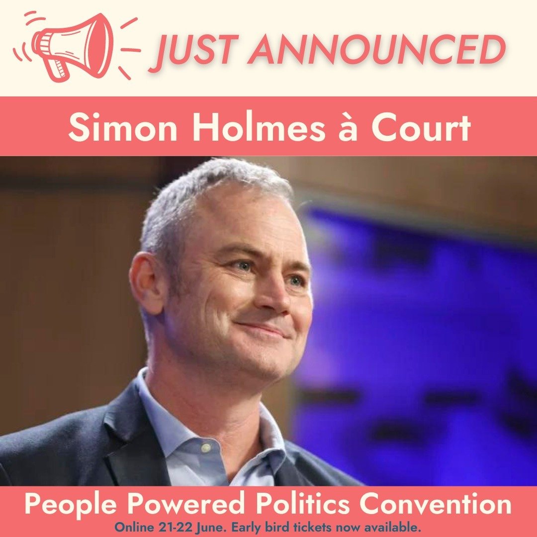 Simon Holmes &agrave; Court joins Kirsty Gold from Warringah Independent and Lyndell Droga from Wentworth Independent to share tips on community fundraising. #PeoplePoweredPolitics Convention - hurry Early Bird tix closing Friday. See booking link in