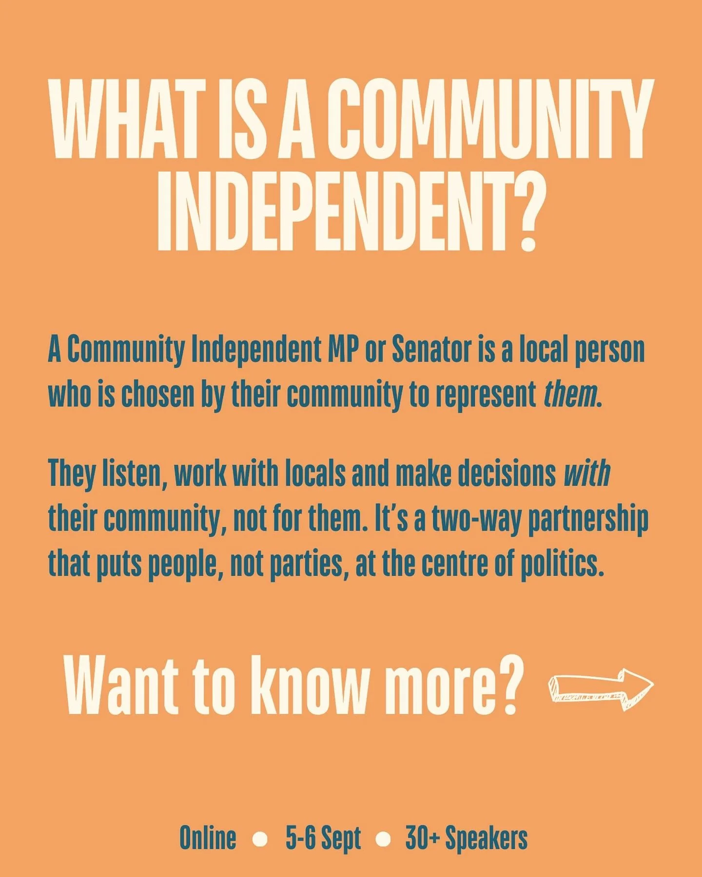 At #CIPConvention2025, the Community Independent MPs and Senator will share how they&rsquo;re doing politics differently - from pushing back on disinformation, to building a genuine two-way relationship with their communities and tackling big issues 