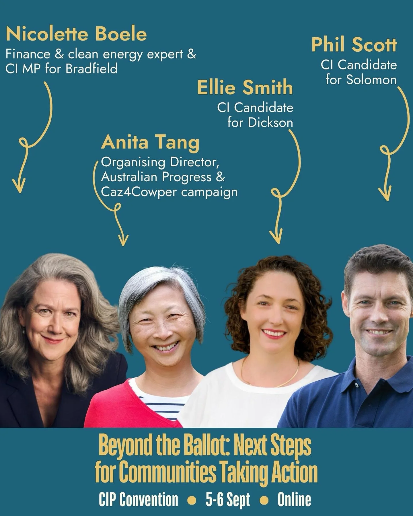 How do communities keep the energy alive between elections?

Join @nicolette_boele MP together with Anita Tang, Ellie Smith and Phil Scott as they share practical ways communities are building trust, connection, awareness and action well beyond elect