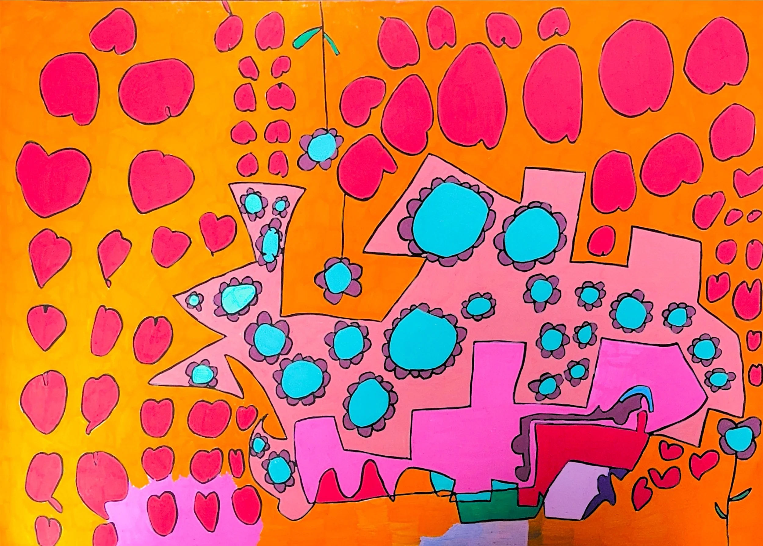 Liquid Motion (Posca on Paper)