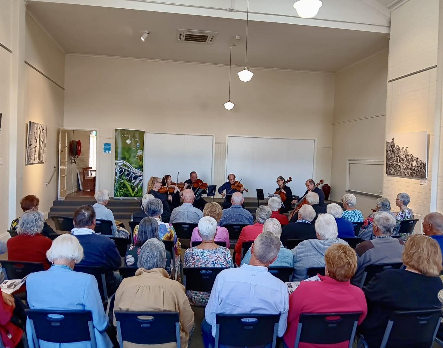 Travel day today. 🚗💨

After another packed audience in the beautiful Tocumwal yesterday, @acaciaquartet are back on the road to Griffith. 🧳 

A huge thanks to the wonderful committee for Tocumwal War Memorial Hall for supporting the event, and for