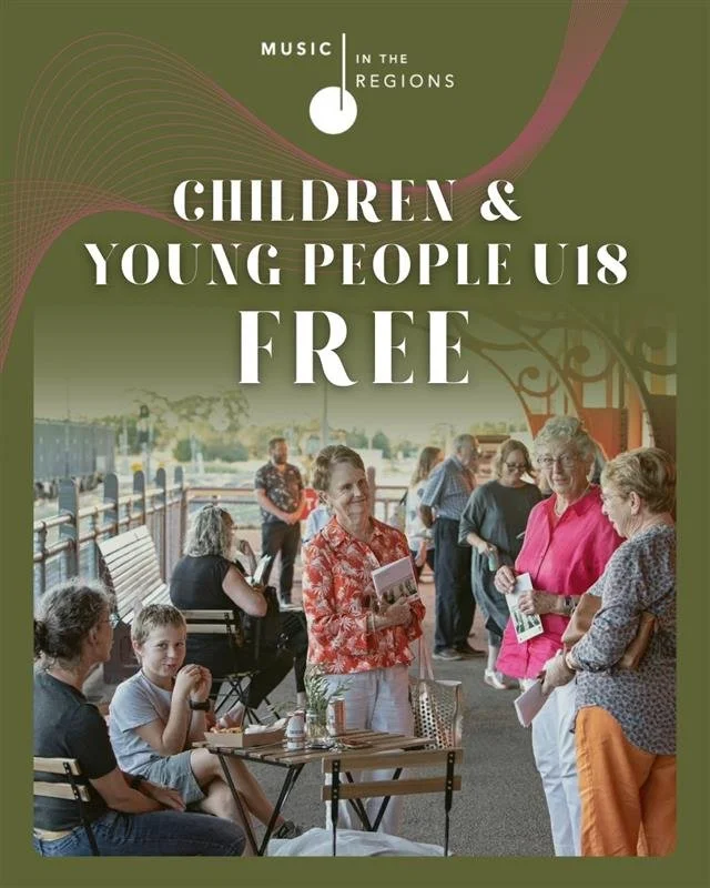 Make a beautiful classical concert a family affair!
 
See nationally acclaimed Bach Akademie Australia in your local town.
 
Tickets are FREE for children and young people under 18. 
 
HUSKISSON: 6.30pm, Friday 20 March at Jervis Bay Maritime Museum 