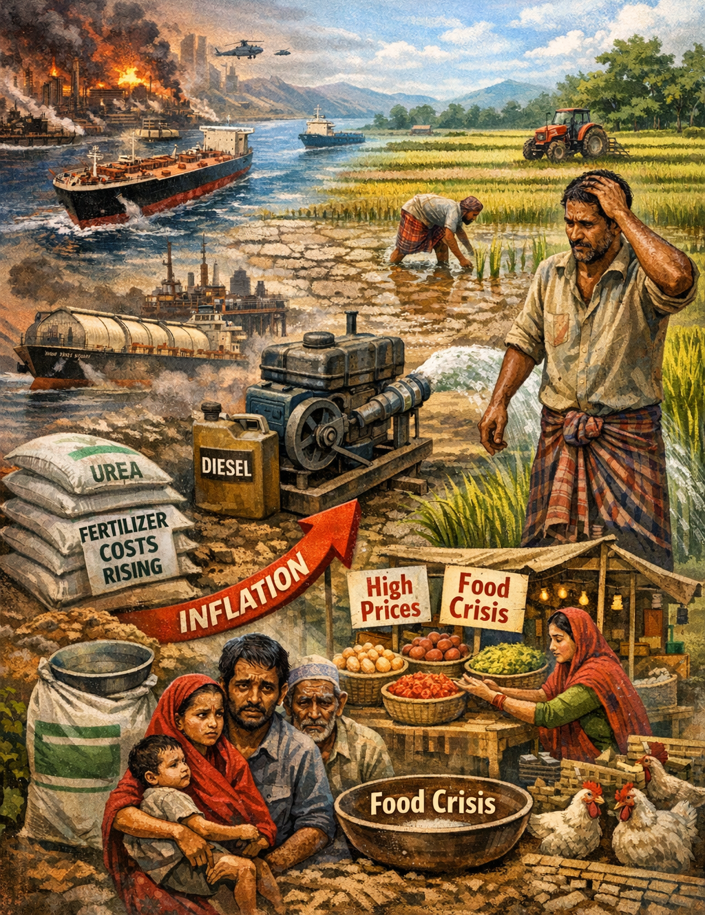 From Oil Routes to Rice Fields: The Hidden Cost of War for Bangladesh