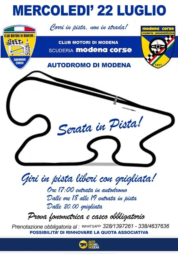 Grigliata in pista 2026